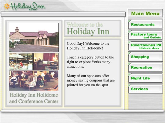 Holiday Inn Home Screen