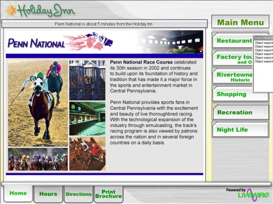 Holiday Inn Attraction Screen