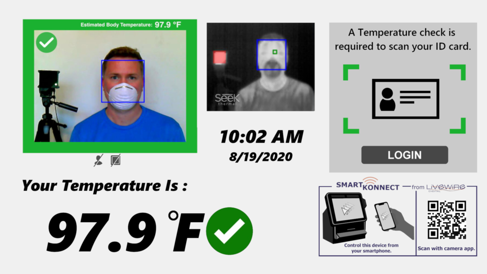 Temperature Scanning Kiosk Screen