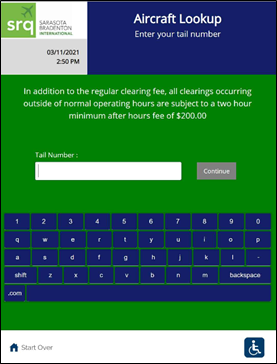 Airport Landing Fee Payment Kiosk